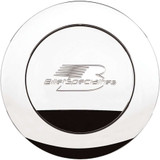 Billet Specialties Polished Horn Button Lg. Billet Logo 32625