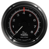 Equus 3-3/8 Dia Tachometer 8000 Rpm Black Dial E6088