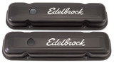 Edelbrock Valve Cover Kit Pontiac V8 Signature Series Blk 4453