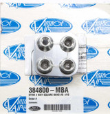 Vintage Air 4 Way Square Bulkhead #8 And #10 O-Ring 384800-Mba