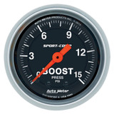 Autometer 2-1/16 S/C  Boost  Gauge 0-15 Psi 3302