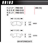 Hawk Brake Full Size Gm-Black  Hb103M.590