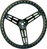 Longacre Steering Wheel 15In Dished Drilled Black 52-56838