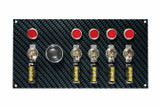 Moroso Fiber Design Switch Panel - Black/Black 74139