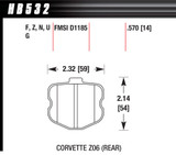 Hawk Brake 2006 Corvette Zo6 Hps  Hb532F.570