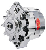 Powermaster Chrome 85Amp Delco Alternator 1 Wire 17127