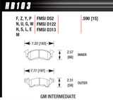 Hawk Brake Full Size Gm Ht-10  Hb103S.590
