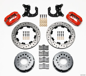 Wilwood P/S Rear Disc Kit New Big Ford Drilled Red 140-2118-Dr