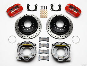 Wilwood Rear Disc Brake Kit Big Ford Red Caliper Drilled 140-11389-Dr