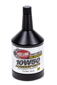 Redline Oil 10W50 Powersports Motor Oil 1 Quart Red42604