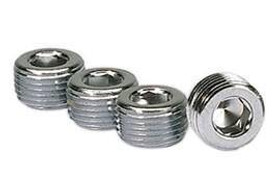 Moroso 3/8In. Npt Chrome Pipe Plug 4 Per Package 39152