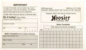 Hoosier Hoosier Registration Card Cim200