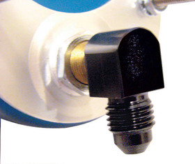 King Racing Products Oil Pressure Fitting #4 90 Deg Black 2176