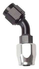 Russell #8 45 Deg Hose End Black /Silver 610103