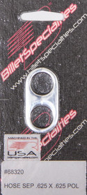 Billet Specialties Hose Separator .625X.625 -Polished 68320