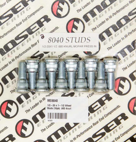 Moser Engineering 1/2-20 X 1-1/2 Wheel Studs (10Pk) .665 Knurl 8040