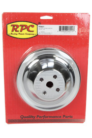 Racing Power Co-Packaged Sbc Swp 2 Groove Water P Ump Pulley Chrome R9601