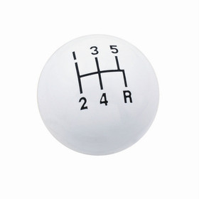 Mr. Gasket Classic Shifter Knob 5 Speed White 9619