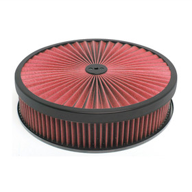 Racing Power Co-Packaged 14In X 3In Muscle Style Air Cleaner Black/Red R2350