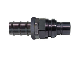 Jiffy-Tite Q/R #8 Male Push Lock Plug Valved Black 52508P