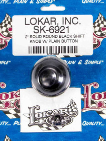 Lokar 2In Shift Knob Solid Round Black W/Button Sk-6921