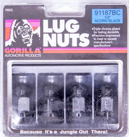 Gorilla 4 Lug Nuts 1/2In Acorn Bulge Seat 91187Bc