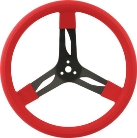 Quickcar Racing Products 15In Steering Wheel Stl Red 68-0031