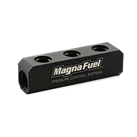 Magnafuel/Magnaflow Fuel Systems 3-Port Fuel Log For Holley 12-803 Regulators Mp-7610-03-Blk