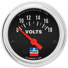 Autometer 2-1/16 Voltmeter Gauge Mopar Logo Series 880788