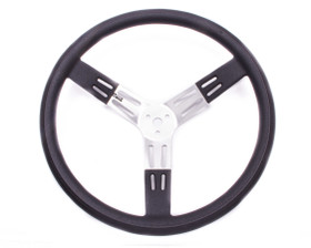Longacre 17In. Steering Wheel Black Alum. Smooth Grip 52-56811