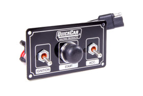 Quickcar Racing Products Ignition Panel Black W/ Weatherproof Switches 50-820