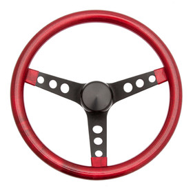 Grant Steering Wheel Mtl Flake Red/Spoke Blk 13.5 8455