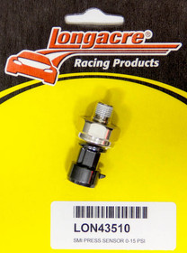 Longacre Pressure Sensor 0-15Psi W/Out Qd Lead 52-43510