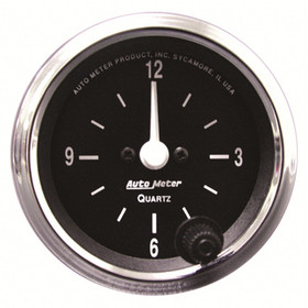 Autometer 2-1/16 12-Volt Electric Clock - Black 201019
