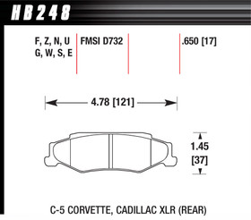 Hawk Brake Performance Street Brake Pads (4) Hb248F.650