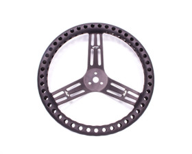 Longacre Streering Wheel 14In Dished Drilled Black 52-56833