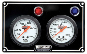 Quickcar Racing Products 2 Gauge Panel  Op/Wt Black 61-6701