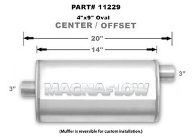 Magnaflow Perf Exhaust Stainless Muffler 3In Offset In/Center Out 11229