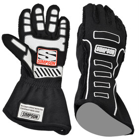 Simpson Safety Competitor Glove Small Black Outer Seam 21300Sk-O