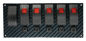 Moroso Fiber Design Switch Panel - Black/Black 74193