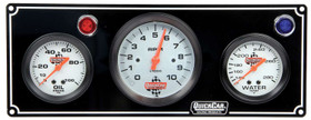 Quickcar Racing Products 2-1 Gauge Panel Op/Wt W/ 3In Tach Black 61-67313