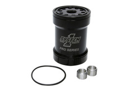 System One Billet Oil Filter W/Blt Cap 45 Micron - Black 209-561Bps