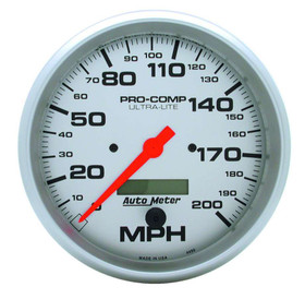 Autometer 5In U/L Electric Speedo 0-200Mph 4490