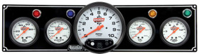 Quickcar Racing Products 3-1 Gauge Panel Op/Wt/Op /Fp W/5In Tach Black 61-6751