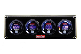 Quickcar Racing Products Digital 4-Gauge Panel Op/Wt/Ot/Volts 67-4027