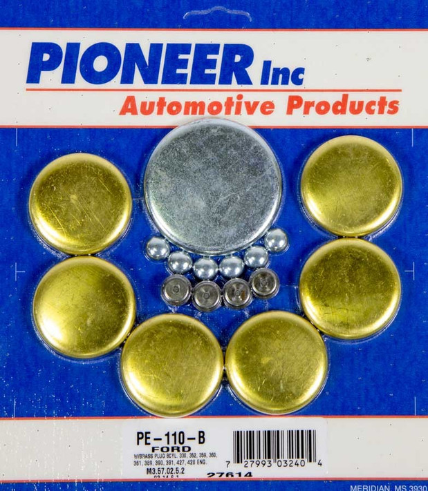 Pioneer 390 Ford Freeze Plug Kit - Brass Pe-110-B