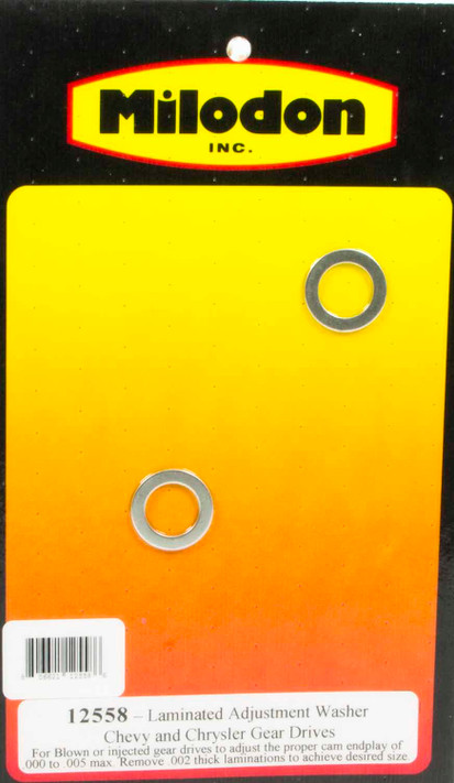 Milodon Laminated Shim Washers (2) Gear Drive Parts 12558 Milodon Laminated Shim Washers (2) Gear Drive Parts 12558