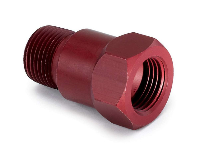 Autometer 3/8In Npt Aluminum Temp. Adapter Fitting - Red 2272