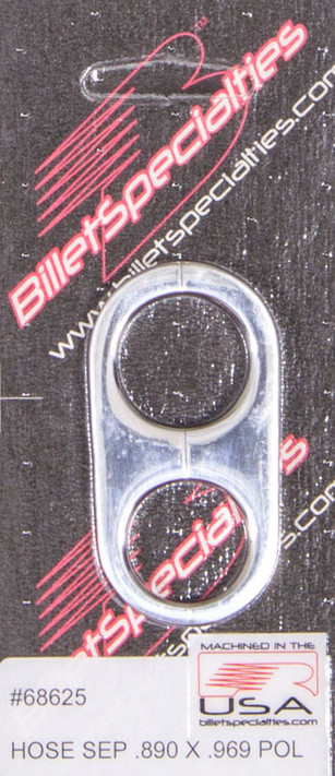 Billet Specialties Hose Seperator .890X.969 Polished 68625