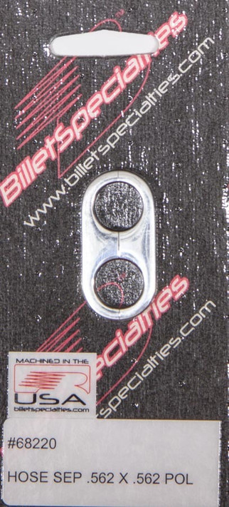 Billet Specialties Hose Separator .562X.562 -Polished 68220